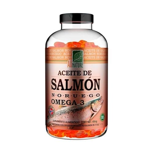 Imagen frontal de Aceite De Salmon Noruego Omega 3 All Nature 320 Cápsulas