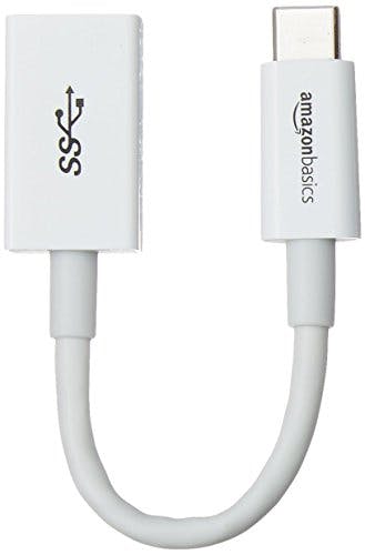 Compara precios Amazon Basics - Adaptador USB tipo C a USB 3.1 Gen1 hembra, color blanco, paquete de 1