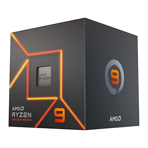 Imagen frontal de AMD Ryzen 9 7900 Procesador, 12C / 24T, hasta 5.4 GHz Max Boost con AMD Wraith Prism Cooler