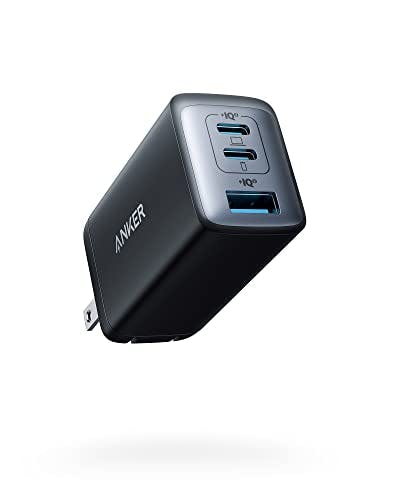 Imagen frontal de Anker USB C Charger, 735 Charger (Nano II 65W), iPad Charger, PPS 3-Port Fast Compact Foldable for MacBook Pro/Air, iPad Pro, Galaxy S23, DELL XPS 13, Note 20/10+, iPhone 14/Pro, Steam Deck, and More
