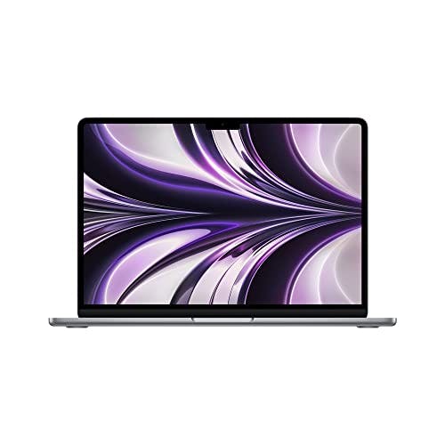 Imagen frontal de Apple 2022 Laptop MacBook Air con Chip M2 : Pantalla Liquid Retina de 13.6 Pulgadas, 8GB de RAM, Almacenamiento SSD de 256 GB, Teclado retroiluminado, cámara FaceTime HD de 1080p.Gris Espacial