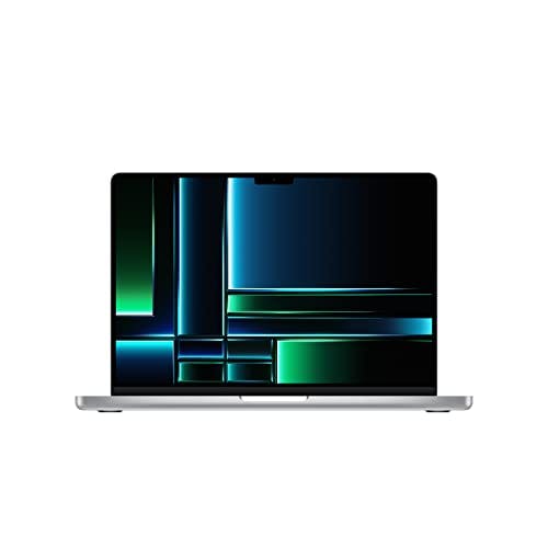 Imagen frontal de Apple 2023 Laptop MacBook Pro con Chip M2 MAX con CPU de 12 núcleos y GPU de 30 núcleos: Pantalla Liquid Retina XDR de 14 Pulgadas, 32GB de Memoria unificada, 1 TB de Almacenamiento SSD, Color Plata