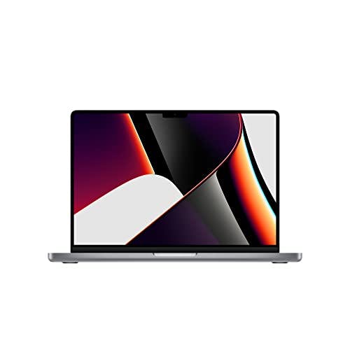 Imagen frontal de Apple Finales de 2021 MacBook Pro M1 Pro con Chip CPU de 10 núcleos (14 Pulgadas, 16 GB de RAM, 1 TB SSD) (QWERTY inglés) Gris Espacial (Renovado Premium)