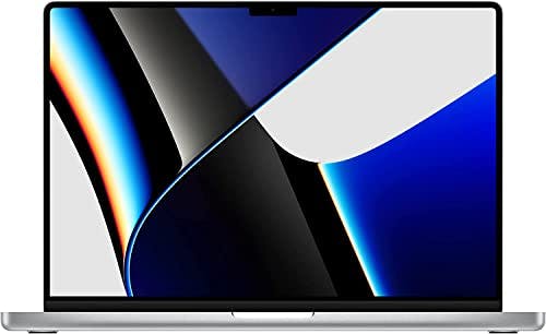 Imagen frontal de Apple MacBook Pro 2021 con chip Apple M1 Max (16 pulgadas, 32 GB de RAM, 1 TB de almacenamiento SSD) (QWERTY English) Plata (reacondicionado)