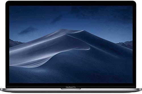 Imagen frontal de Apple MacBook Pro de 15,4pulgadas con Touch Bar, Intel Core i7 Six-Core, 16GB RAM, 256GB SSD, AMD Radeon Pro 555X - mediados de 2019, gris espacial (Reacondicionado)