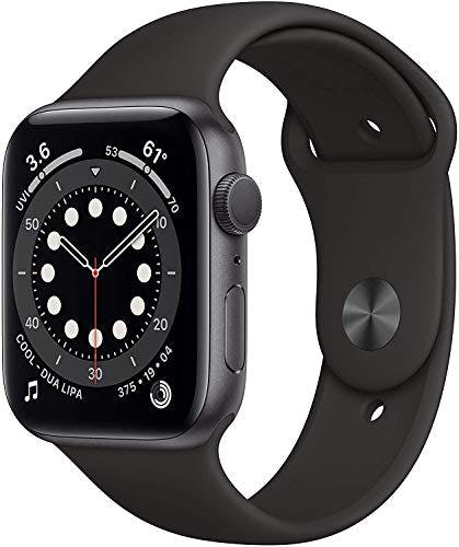 Imagen frontal de Apple Watch Series 6 (GPS, 40 mm) - Caja de Aluminio Gris Espacial con Correa Deportiva Negra (Reacondicionado)