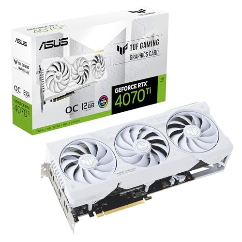 Compara precios Asus TUF Gaming NVIDIA GeForce RTX™ 4070 Ti OC White Edition Tarjeta gráfica para Juegos (PCIe 4.0, 12GB GDDR6X, HDMI 2.1a, DisplayPort 1.4a)