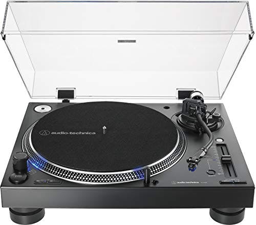 Imagen frontal de Audio-Technica AT-LP140XP-BK Direct-Drive Professional Fully Manual DJ Turntable (Black)
