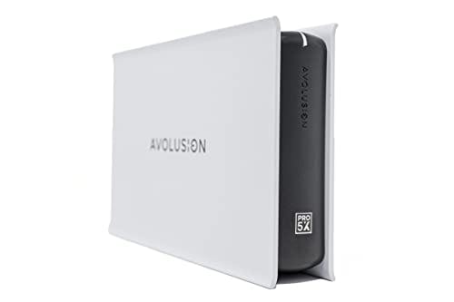 Imagen frontal de Avolusion PRO-5X (blanco) 8 TB USB 3.0 disco duro externo para juegos PS5 / PS4 - 2 años de garantía