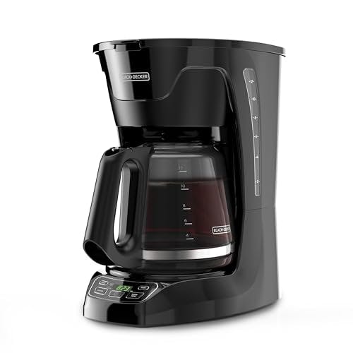 Imagen frontal de BLACK+DECKER Cafetera Programable Digital,12 Tazas, Filtro Permanente, CM1110B-LA