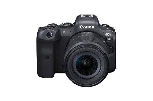 Imagen frontal de Canon Cámara EOS R6 + Lente RF24-105mm F4-7.1 IS STM de Full-Frame/vídeo 4K