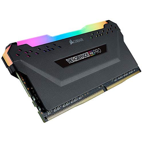 Imagen frontal de Corsair Vengeance RGB Pro 16GB (1x16GB) DDR4 3600 (PC4-28800) C18 optimizado para AMD Ryzen - Negro (CMW16GX4M1Z3600C18)