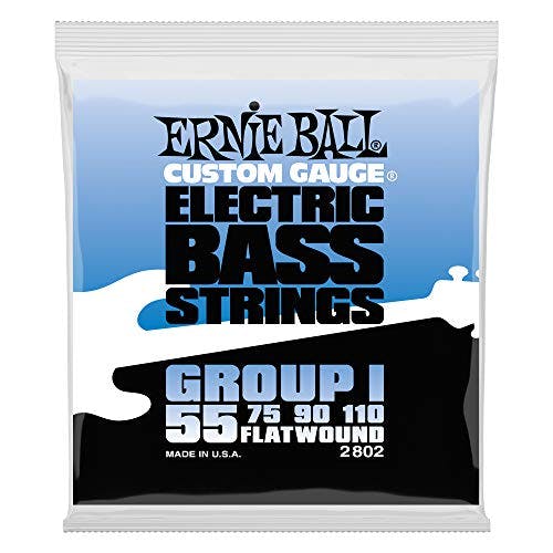 Compara precios Ernie Ball Flatwound - Cuerdas para bajo eléctrico, entorchado plano, grupo I, calibre 55-110