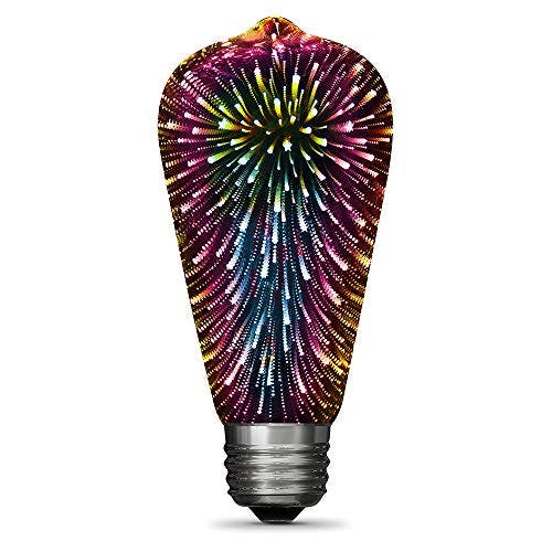 Imagen frontal de Feit Electric LED ST19 Infinity 3D Fireworks Effect Bulb ST19/PRISM/LED