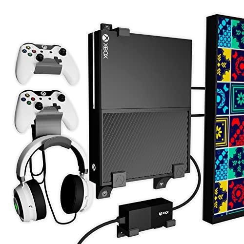 Compara precios GENIALISS Soporte de pared para Xbox One Fat / Base de pared para Xbox One Primera Generacion + Base soporte para control xbox one y base para audifonos gamer