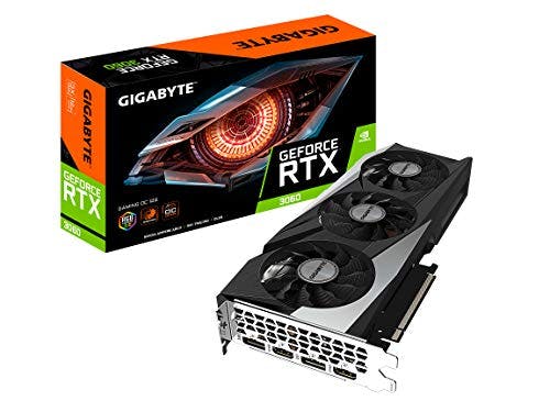 Imagen frontal de Gigabyte GeForce RTX 3060 Gaming OC 12G, 3 Ventiladores WINDFORCE, 12 GB 192 bits GDDR6, GV-N3060GAMING OC-12GD Tarjeta de Video