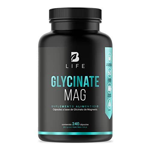 Compara precios Glicinato de Magnesio de 240 Cápsulas con 408 mg por porción. Alta absorción. Ingredientes Naturales. Glycinate Mag B Life.