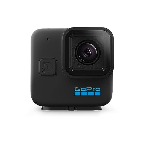 Imagen frontal de GoPro HERO11 Black Mini - Cámara de acción compacta Impermeable con vídeo Ultra HD de 5,3 K60, 24,7 MP, Sensor de Imagen de 1/1,9 Pulgadas, transmisión en Vivo, estabilización