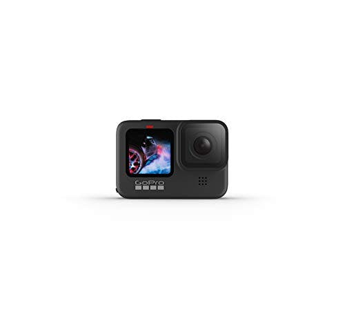 Imagen frontal de GoPro HERO9 - Cámara de acción Impermeable con Pantalla LCD Frontal y Trasera táctil, Video Ultra HD 5K, Fotos de 20 MP, transmisión en Vivo 1080p, cámara Web, estabilización