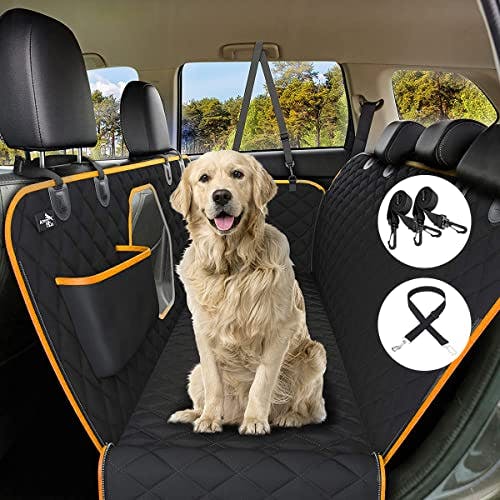 Compara precios Gurkitsy Cubierta Asiento Coche Perro Alfombra de Asiento Coche Mascota con Ventana de Malla Visible Funda Coche Perro Impermeable Protector Coche Perro Antidesliante