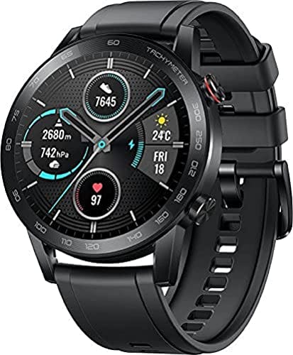 Imagen frontal de HONOR - Reloj inteligente Magic Watch 2 a prueba de agua de 46 mm con Bluetooth (negro)
