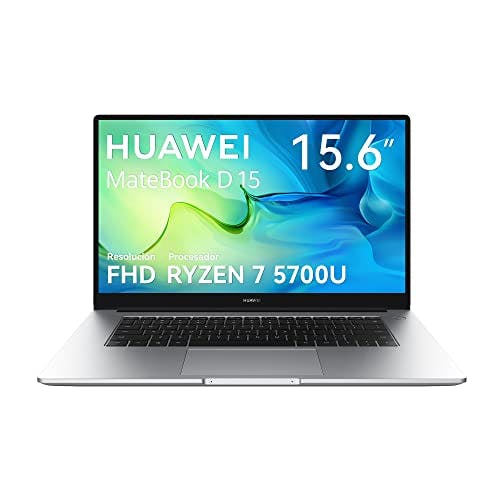 Imagen frontal de HUAWEI MateBook D 15 Ryzen 7 5700U 16GB + 512, 15.6 Pulgadas, Fast Charging 65W, Windows 11 Home (Reacondicionado)