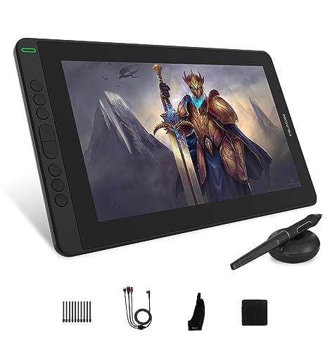 Compara precios HUION KAMVAS 13 tablet de dibujo con visualización, tablet artística de 13.3 pulgadas con lápiz óptico sin batería, monitor gráfico laminado completo para dibujo, diseño, edición de fotos, trabajo con Mac, PC y móvil, negro