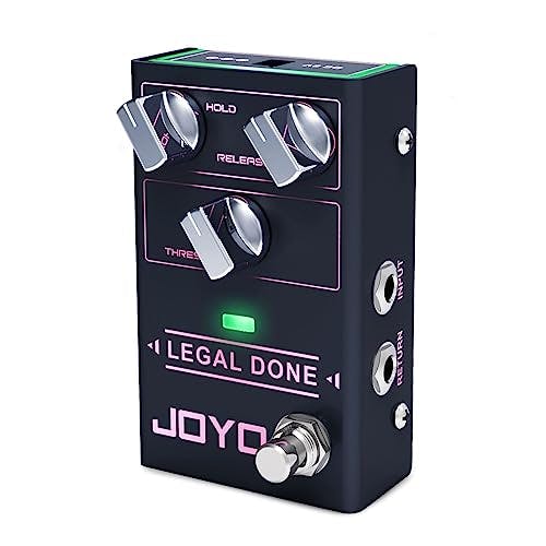 Imagen frontal de JOYO - Pedal de ruido, supresor de ruido, pedal de guitarra y reducción de ruido para guitarra eléctrica, método de 4 cables (LEGAL DONE R-23)