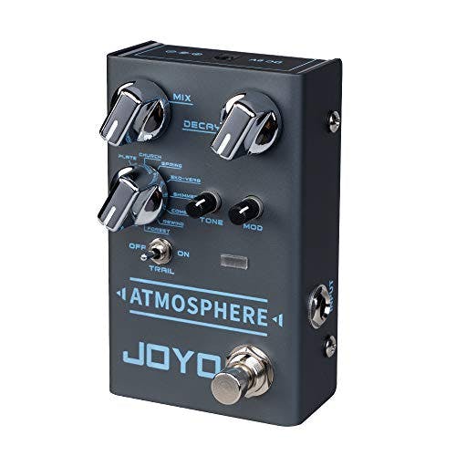 Imagen frontal de JOYO Pedal Reverb 9 Tipos de Reverberación Digital con Modulación y Función Trail para Efecto Guitarra Eléctrica (Atmosphere R-14)