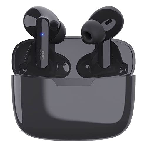 Imagen frontal de JVC HAD5TB - Auriculares Bluetooth ultrapactos IE, inalámbricos Verdaderos con Funda de Carga (Negro Oliva)