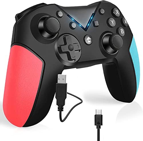 Imagen frontal de KAMYSEN Pro Controller inalámbrico Bluetooth profesional, Controlador Inalámbrico Switch/Pro Switch, soporte Turbo y Gyro Controller, compatible con Nintendo Switch/Nintendo Switch Lite/Switch OLED
