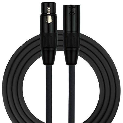 Imagen frontal de KIRLIN Cable MPC Cable de Micrófono, XLR, Negro, 50ft(MPC-270PB-50/BK)