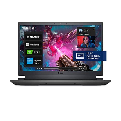 Imagen frontal de Laptop Dell Gaming G5520 15.6" FHD, Intel Core™ i5-12500H ,RTX 3050, 8GB RAM, 256GB SSD, Windows 11, Negro