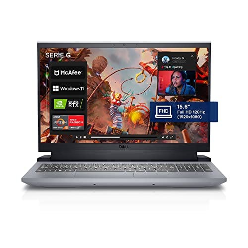 Imagen frontal de Laptop Dell Gaming G5525 15.6" FHD, AMD Ryzen™ 5, 8GB RAM, 512GB SSD, NVIDIA® GeForce RTX™ 3050, Windows 11, Gris (Reacondicionado)