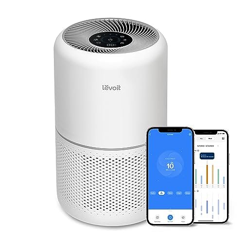 Imagen frontal de LEVOIT - Purificador de aire para hogar, filtro H13 True HEPA para habitaciones grandes, polvo, alergias, mascotas, humo, WiFi inteligente, compatible con Alexa y Google, modo silencioso, 22 dB, 300S