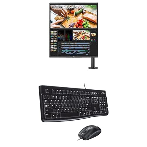 Compara precios LG 28MQ780-B Monitor DualUp Ergo + Logitech MK120 Combo Teclado y Mouse