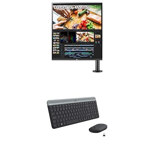 Compara precios LG 28MQ780-B Monitor DualUp Ergo + Logitech MK470 Combo Teclado y Mouse