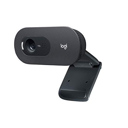 Imagen frontal de Logitech C505 HD Webcam - Cámara USB externa con definición de 720p para PC de sobremesa o Laptop con micrófono de largo alcance, compatible con PC o Mac - Negro