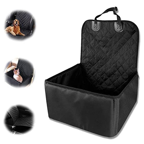 Imagen frontal de MCSWKEY Funda para Perros Coche, 2 en 1 Funda Protectora para Asiento de Coche para Perro con Doble Cremallera, Antideslizante, Impermeable Cubierta Asiento Coche Perro para Mascotas, Viajes Universal