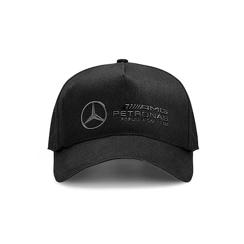 Imagen frontal de Mercedes-Benz AMG Petronas Formula One Team - Gorra Producto Oficial de fórmula 1 - Negro - Talla única, Stichd
