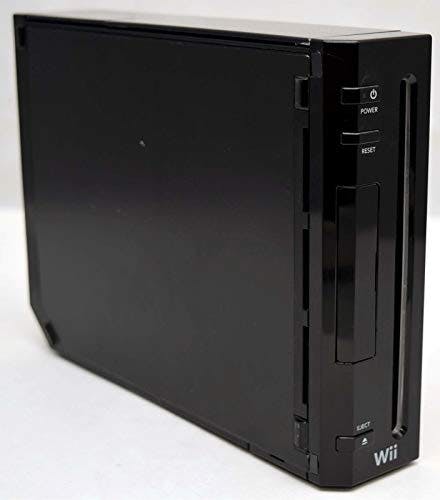 Imagen frontal de Nintendo Wii (Black) Replacement Console Only - No Cables or Accessories (Renewed)