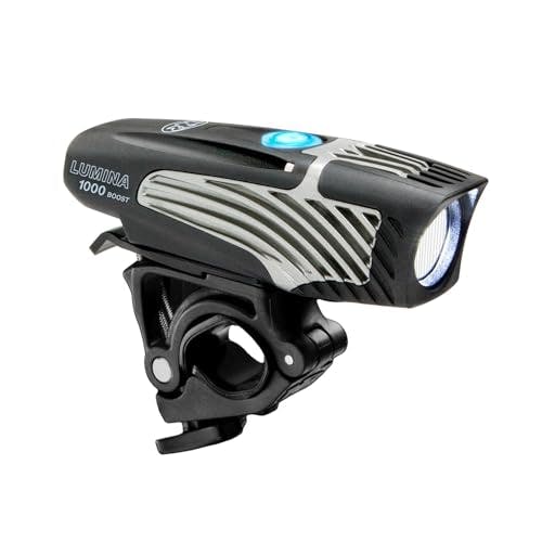 Imagen frontal de NiteRider Lumina 1000 Boost - Linterna de Seguridad para Bicicleta Recargable por USB, potentes lúmenes, fácil de Instalar, para Hombres y Mujeres