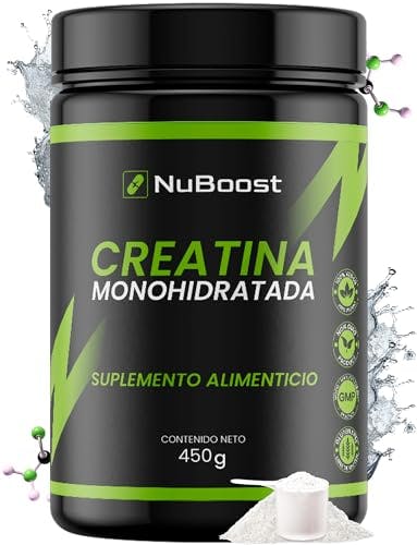 Compara precios Nuboost Creatina Monohidratada 450g - Creatine Micronizada Pre-Workout - 90 Raciones Alta Pureza - Hecha en USA