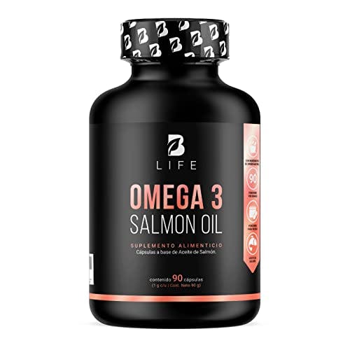 Compara precios Omega 3 de Salmón 90 Cápsulas de 1000 mg. Ingredientes naturales: Alta Concentración de Aceite puro de Salmón (EPA - DHA). Omega 3 Salmon Oil B Life.