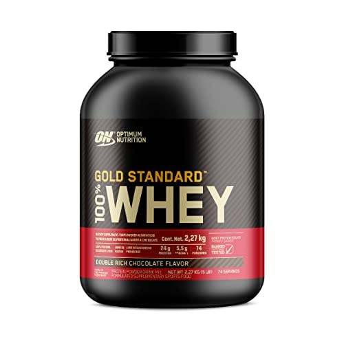 Imagen frontal de Optimum Nutrition 100% Whey Gold Standard Chocolate 5 lb