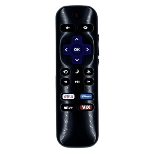 Imagen frontal de ParraTech Control Remoto para Roku TV Compatible con TCL, Hkpro, JVC, Daewoo Smart TV 4k