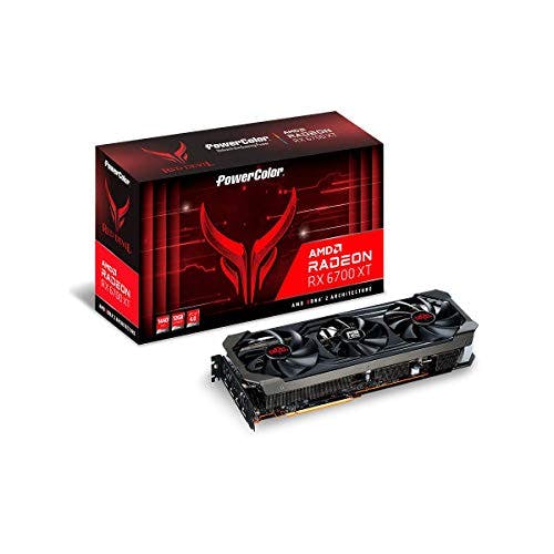 Compara precios PowerColor Red Devil AMD Radeon RX 6700 XT Tarjeta gráfica para juegos con memoria GDDR6 de 12 GB, alimentado por AMD RDNA 2, Raytracing, PCI Express 4.0, HDMI 2.1, AMD Infinity Cache (reacondicionado)