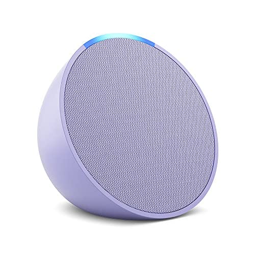 Imagen frontal de Presentamos el Echo Pop | Bocina inteligente y compacta con sonido definido y Alexa | Lavanda