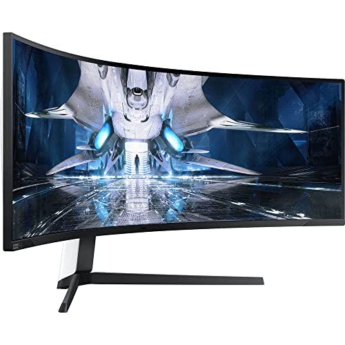 Imagen frontal de SAMSUNG 49" Odyssey Neo G9 Ultrawide Curved Gaming Monitor, 4K UHD Mini LED Display, Curved Screen, 240Hz, 1ms, G-Sync and FreeSync Premium Pro (LS49AG952NNXZA)