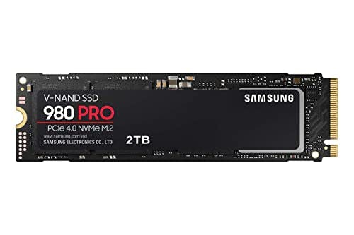 Imagen frontal de SAMSUNG 980 Pro 2TB PCIe NVMe Gen4 SSD Interno para Videojuegos M.2 (MZ-V8P2T0B/AM)